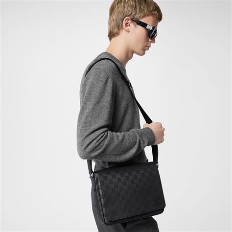 Borsa messenger District Tela Damier Graphite 